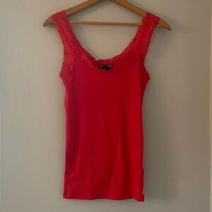 H&M red lace tank